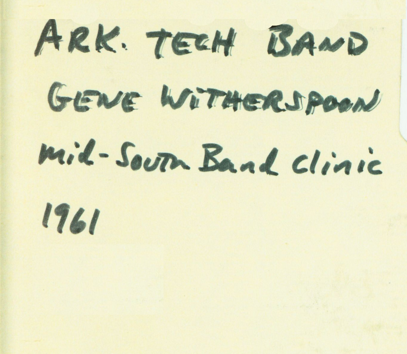 1961 Arkansas Tech Concert Band