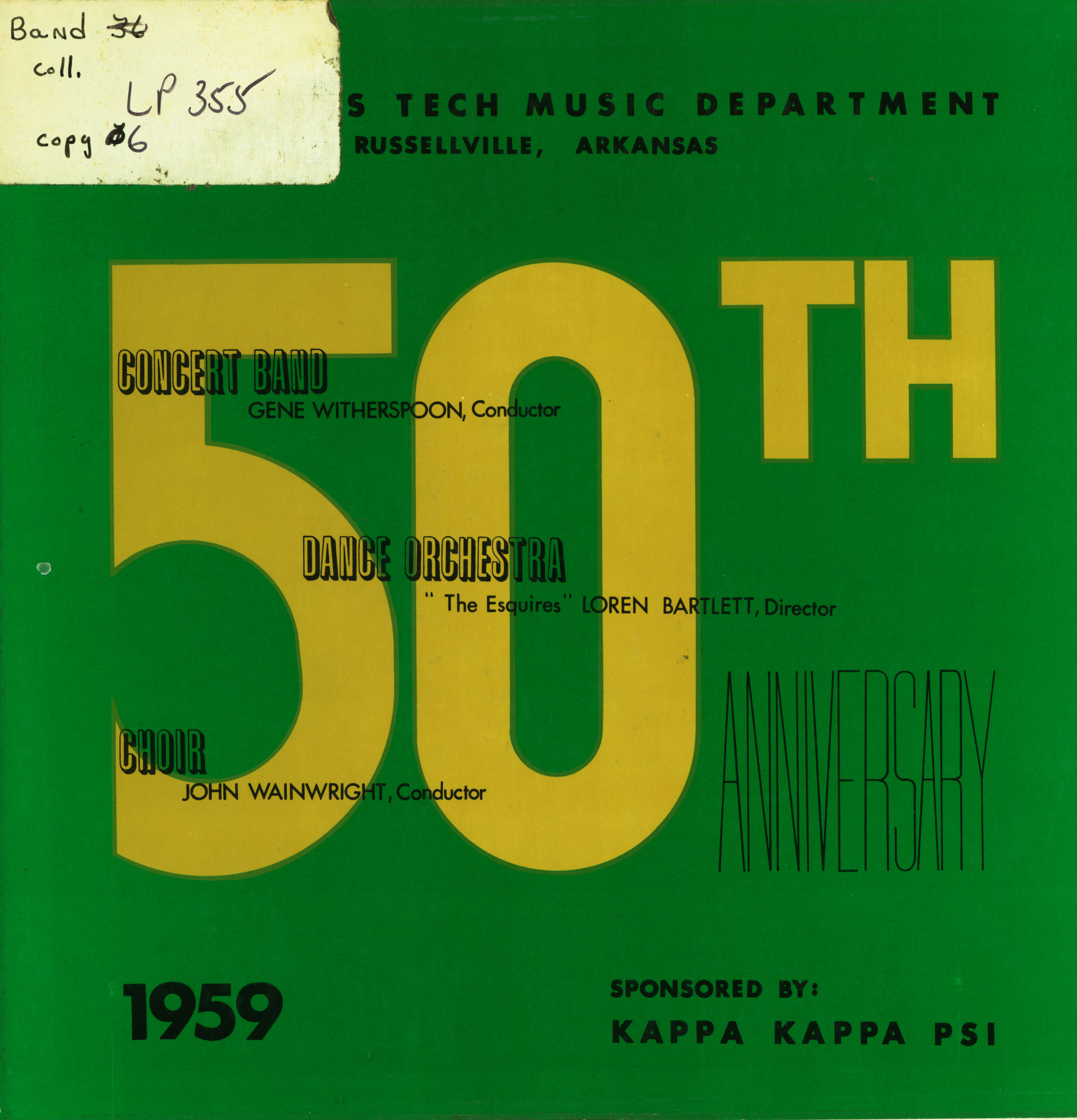 1959 Arkansas Tech Music Department 50th Anniversary