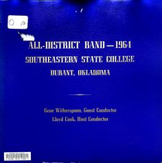 1964 All-District Band Oklahoma - Gene Witherspoon, guest conductor